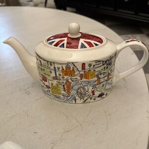 James Sadler London England Map Tea Pot - Made In England